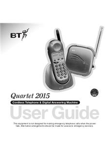 BT Quartet 2015 manual. Camera Instructions.
